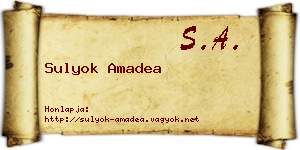 Sulyok Amadea névjegykártya